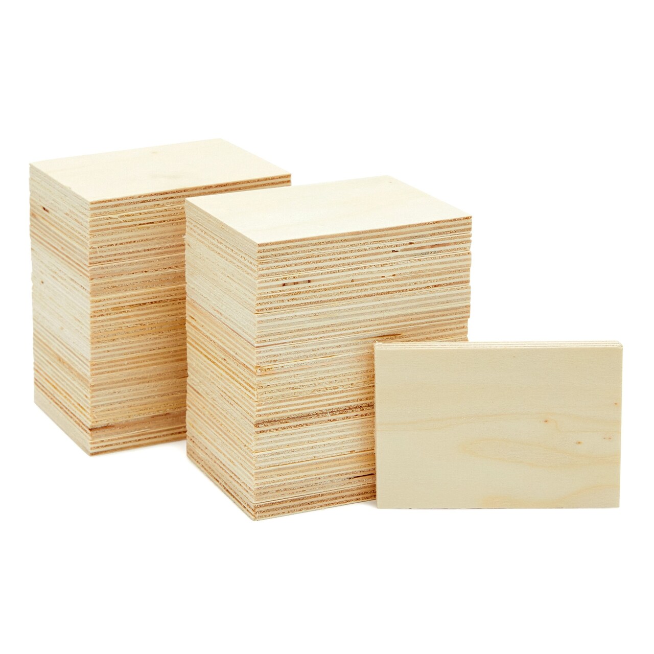 36 Pack Small Unfinished Wooden Rectangles for Crafts 2x3 Wood Board Cutouts for DIY Art Projects